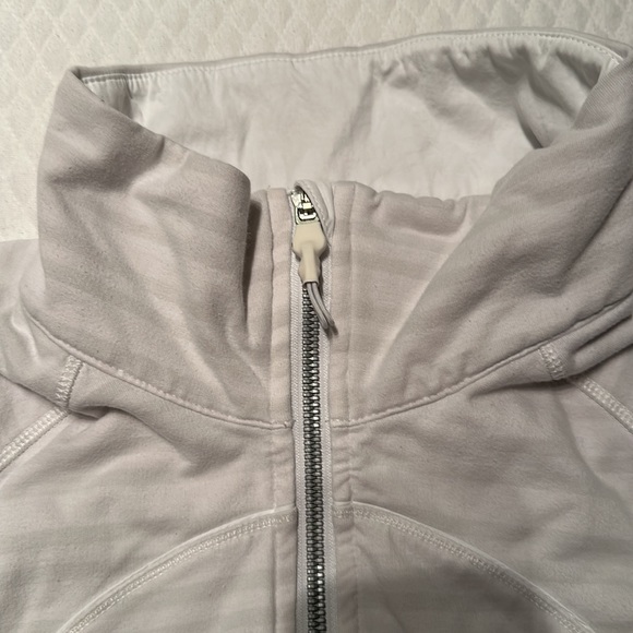 Size 8 - Lululemon white and light grey zip up. - Picture 3 of 6